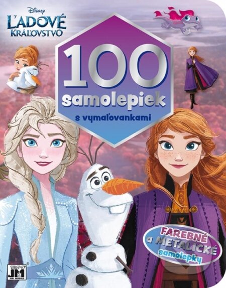 100 samolepiek s vymaľovankami/ Ľadové kráľovstvo