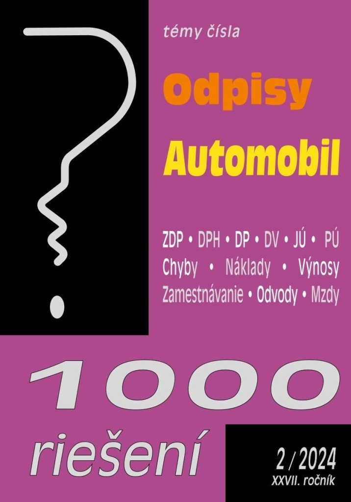 1000 riešení 2/2024 – Odpisy, Automobil a podnikateľ
