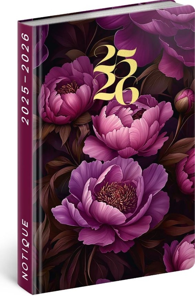 18měsíční diář Petito Fialové květy 2025/2026