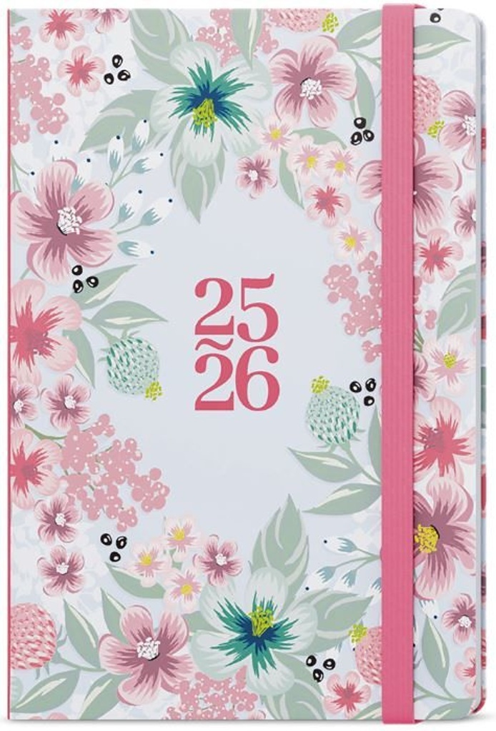 18měsíční týdenní diář 2026 Lungo B6 Květy