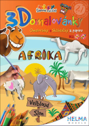 3D omalovánky Afrika (Omalovánky a Skládačky z papíru) - kniha z kategorie Omalovánky