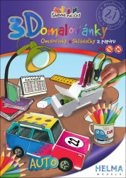 3D omalovánky Auto (Omalovánky a Skládačky z papíru) - kniha z kategorie Omalovánky
