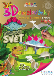 3D omalovánky Dinosauří svět (Omalovánky a Skládačky z papíru) - kniha z kategorie Omalovánky