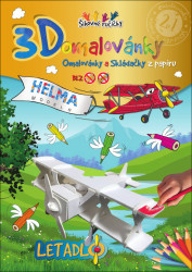 3D omalovánky Letadlo (Omalovánky a Skládačky z papíru) - kniha z kategorie Omalovánky