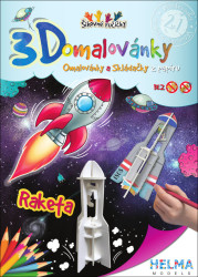 3D omalovánky Raketa (Omalovánky a Skládačky z papíru) - kniha z kategorie Omalovánky