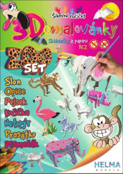 3D omalovánky ZOO (Omalovánky a Skládačky z papíru) - kniha z kategorie Omalovánky