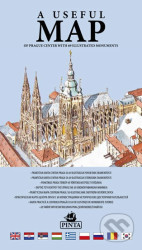 A USEFUL MAP - Praktická mapa centra Prahy s 69 ilustracemi historických památek (modrá)