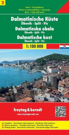 AK 0704 Dalmatské pobřeží 1:100.000 (Šibenik - Split