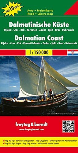 AK 7404 Dalmátské pobřeží 1:150 000 / automapa + mapa volného času