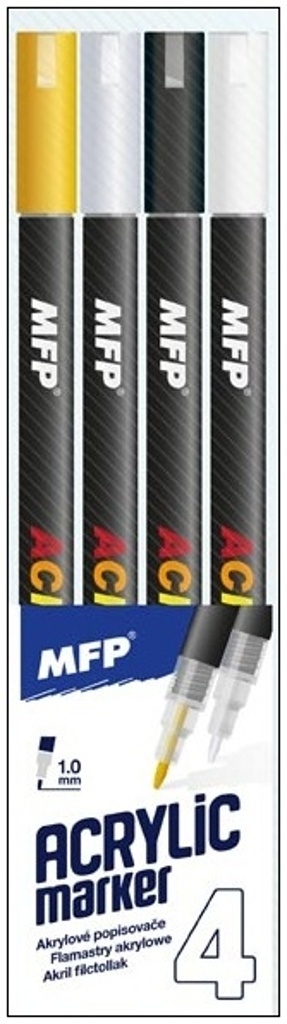 Akrylový popisovač 4 ks 1mm