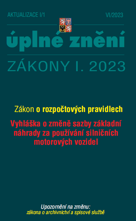 Aktualizace I/1 (Zákon o rozpočtových pravidlech)