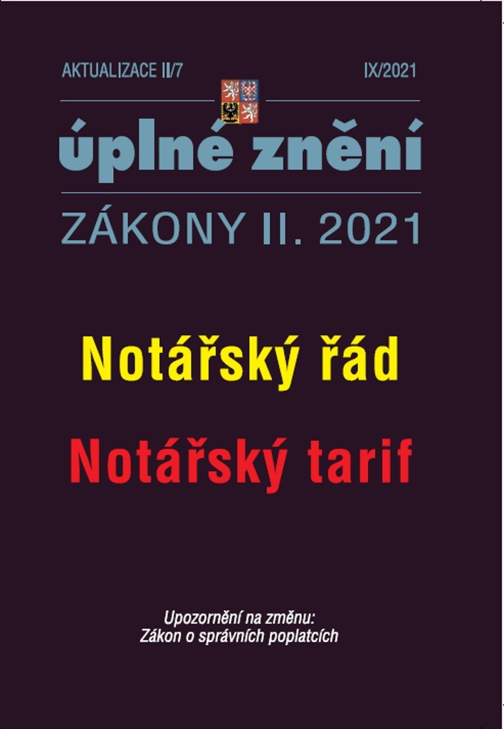 Aktualizace II/7 – Notářský řád