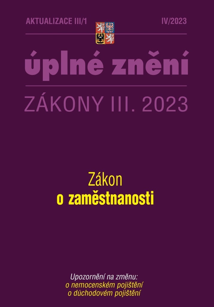 Aktualizace III/1 Zákon o zaměstnanosti
