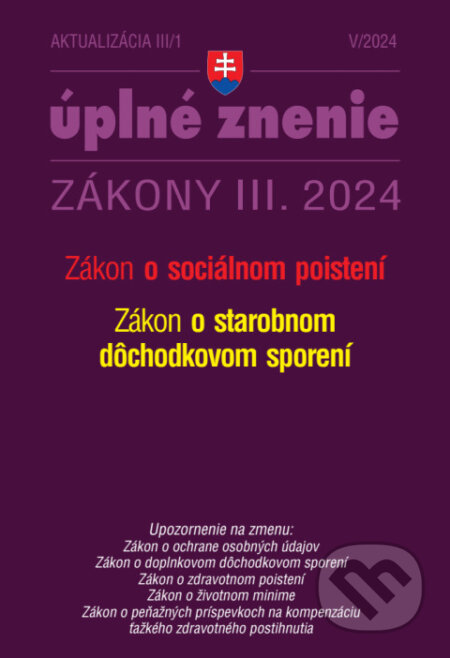 Aktualizácia III/1 / 2024