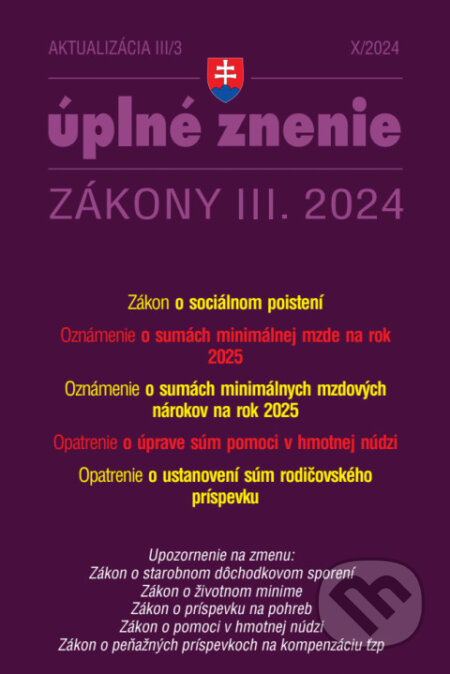 Aktualizácia III/3 / 2025