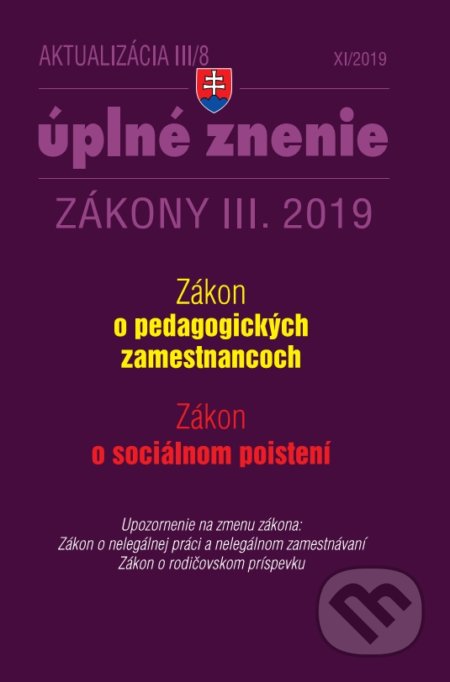 Aktualizácia III/8 2019