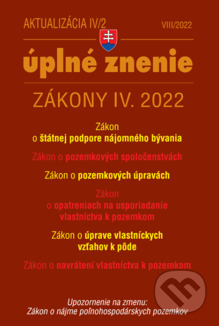 Aktualizácia IV/2 / 2022