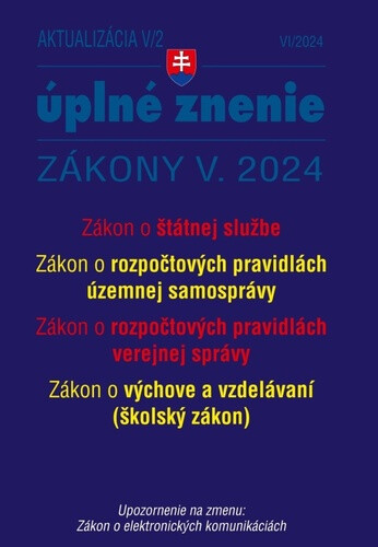 Aktualizácia V/2 2024 - štátna služba, informačné technológie verejnej správy