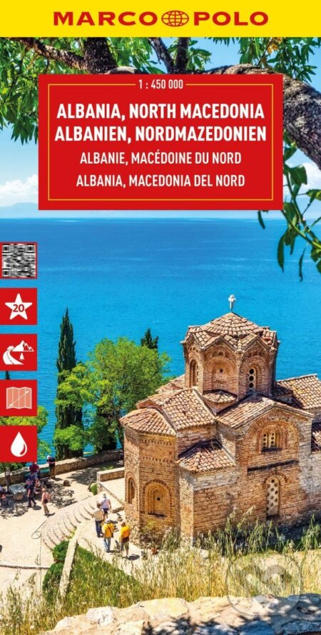 Albánie, Severní Makedonie 1:450 000 / cestovní mapa