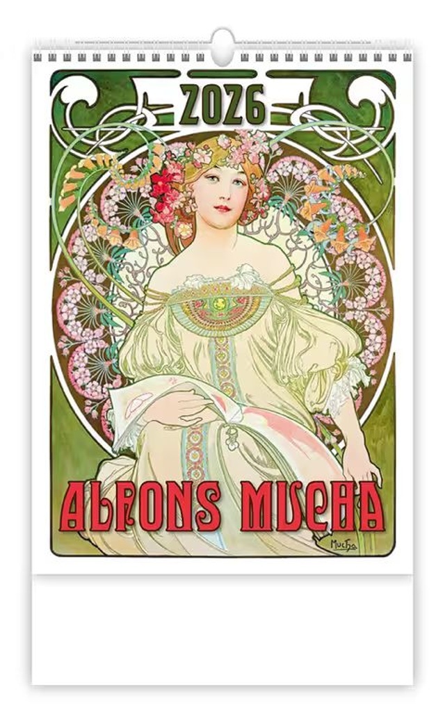 Alfons Mucha 2026 - nástěnný kalendář