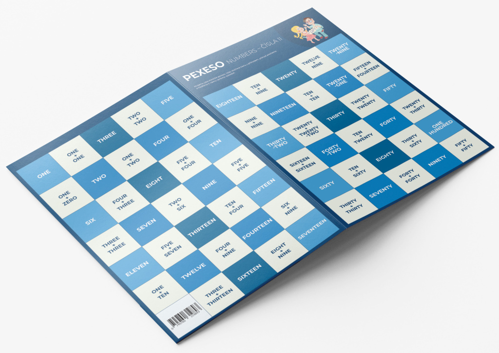 Anglické pexeso Numbers Čísla II.