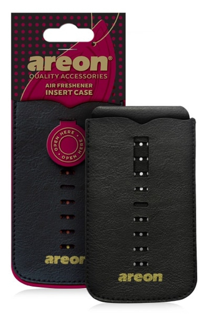 AREON Kožené pouzdro na osvěžovač černé