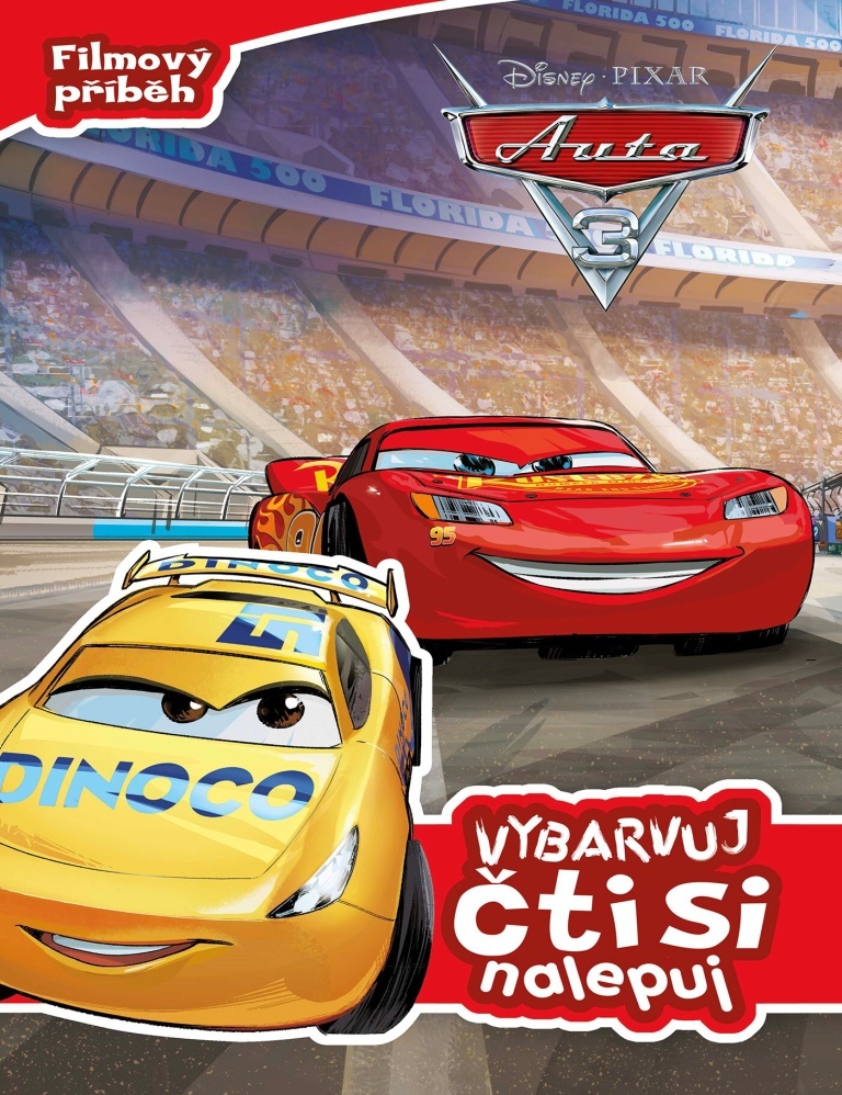 Auta 3 Vybarvuj, čti si, nalepuj