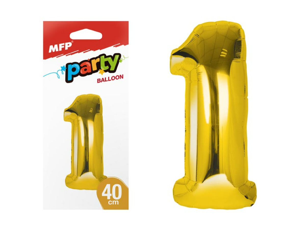 Balónek č. 1 nafukovací fóliový 40 cm