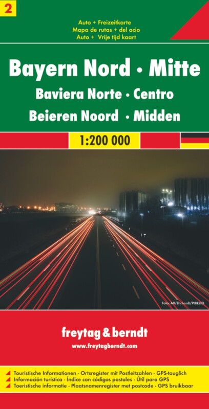 Bayern Nord & Mitte/Bavorsko-sever,střed 1:200T/automapa