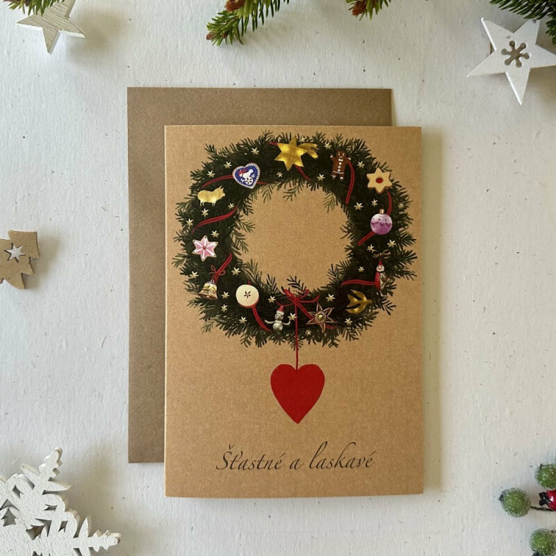 Be Nice EKO Přání vánoční Šťastné a laskavé