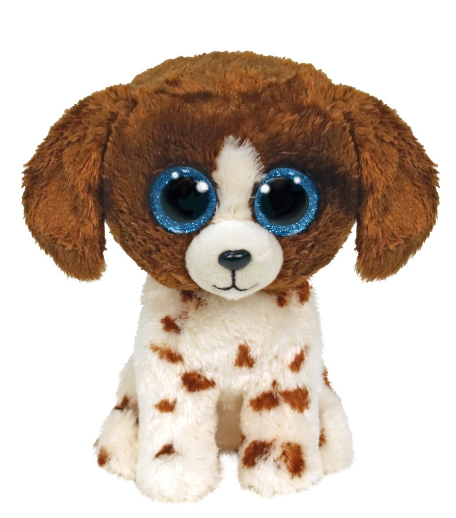 Beanie Boos Muddles hnědo-bílý pes 24 cm