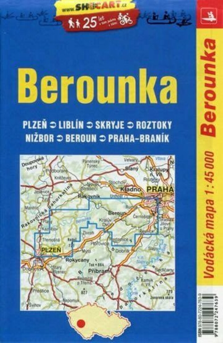 Berounka vodácká mapa