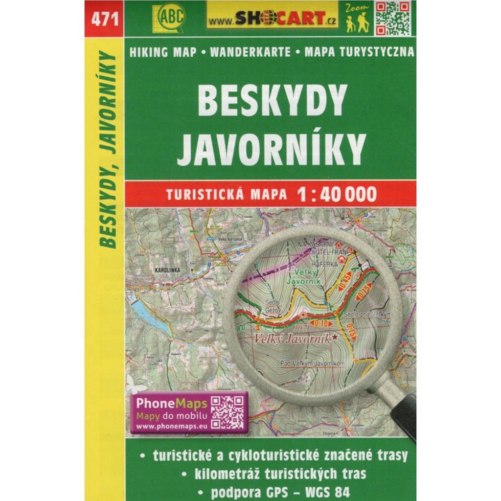 Beskydy, Javorníky 1:40 000