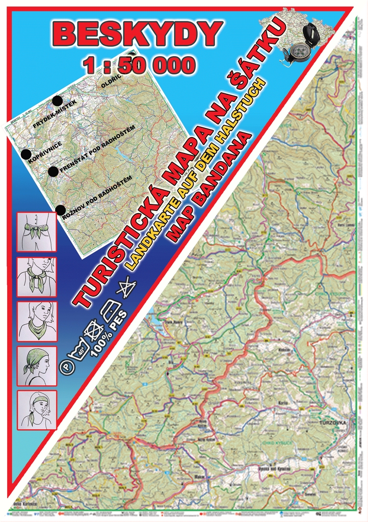 Beskydy Šátek s mapou