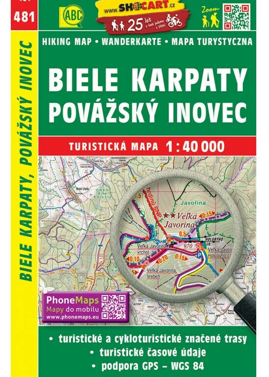 Biele Karpaty, Považský Inovec 1:40000 (Turistická mapa 481)