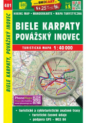 Biele Karpaty, Považský Inovec 1:40000 (Turistická mapa 481)