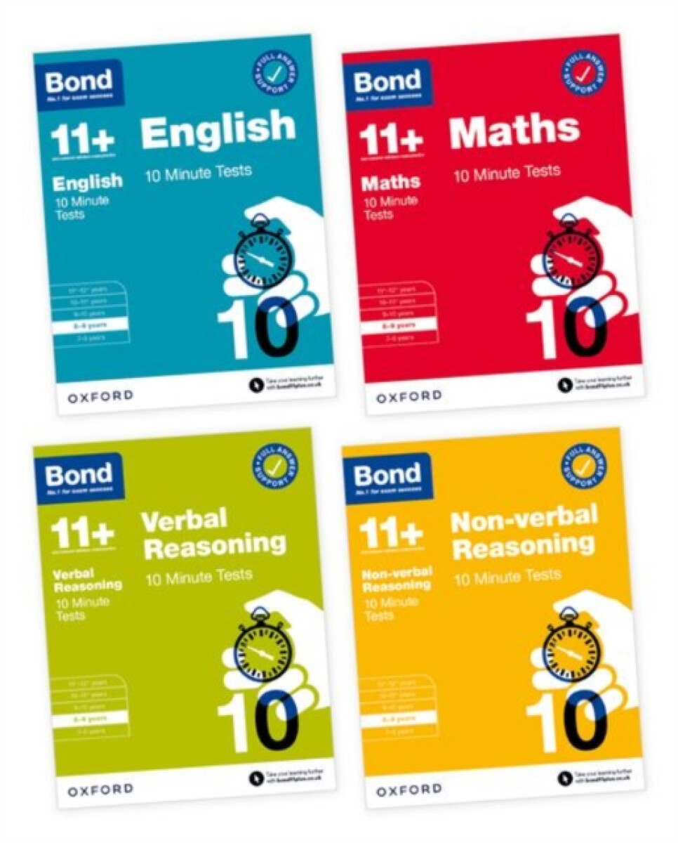 Bond 11+ 10 Minute Tests Bundle with Answer Support 8-9 years (for GL Assessment & other 11 plus exams)