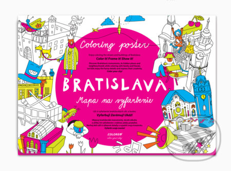 Bratislava - Mapa na vyfarbenie