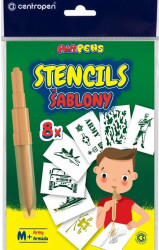 Centropen Šablony k foukacím fixům AIR PENS M vojenská tématika