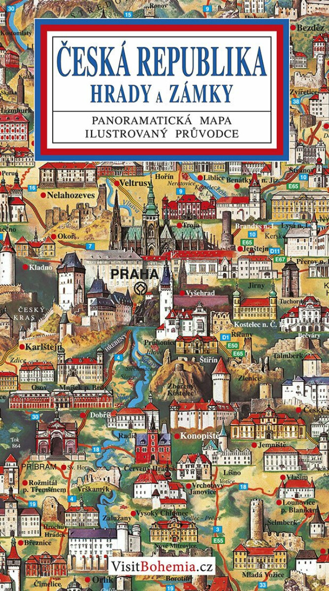 Česká republika hrady a zámky - Panoramatická mapa / česky - Tomáš Rygl