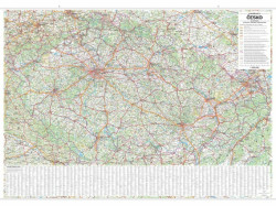 Česko - automapa nástěnná 1:360 000 s plastovými lištami