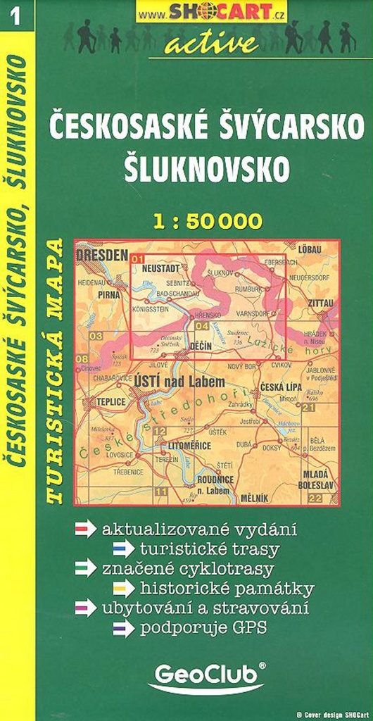 Českosaské, Švýcarsko, Šluknovsko 1:50 000