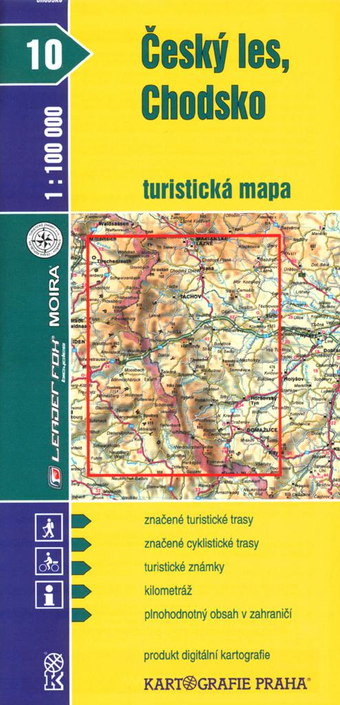 Český les, Chodsko turistická mapa 1:100 000