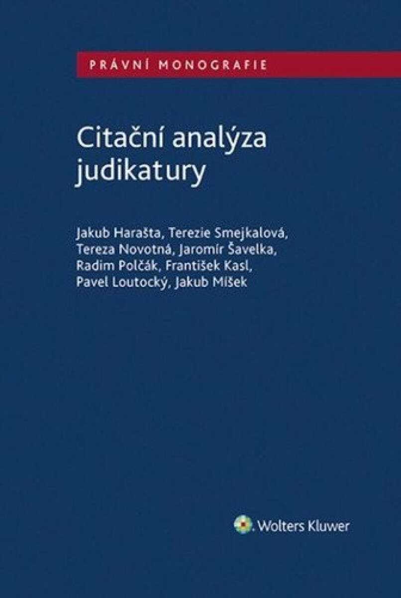 Citační analýza judikatury - Jakub Harašta