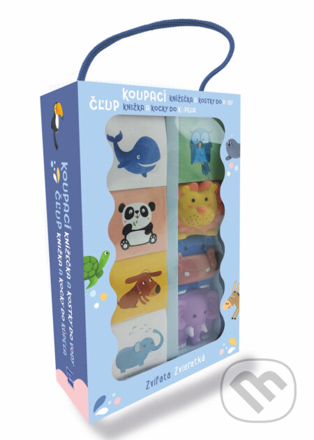 Čľup knižka a kocky do kúpeľa - Zvieratá / Koupací knížečka a kostky do vody