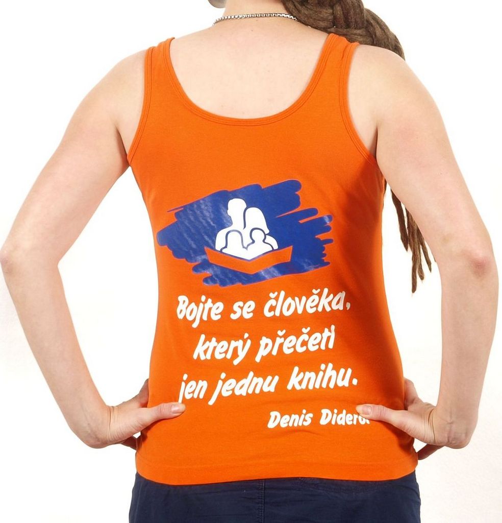 Dámské tílko s citátem oranžové L KNIHCENTRUM.cz
