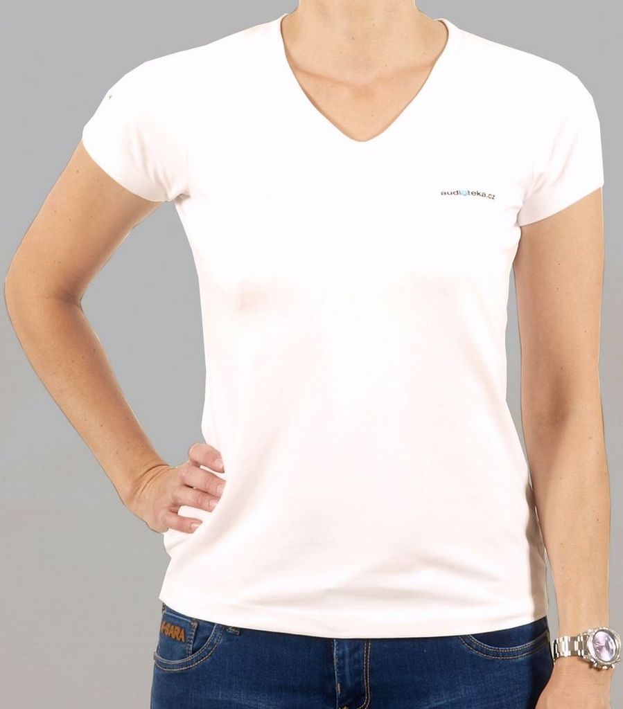 Dámské tričko bílé L AUDIOTÉKA.cz