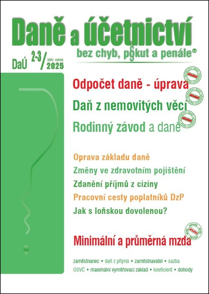 Daně a účetnictví bez chyb, pokut a penále (2-3/2025)