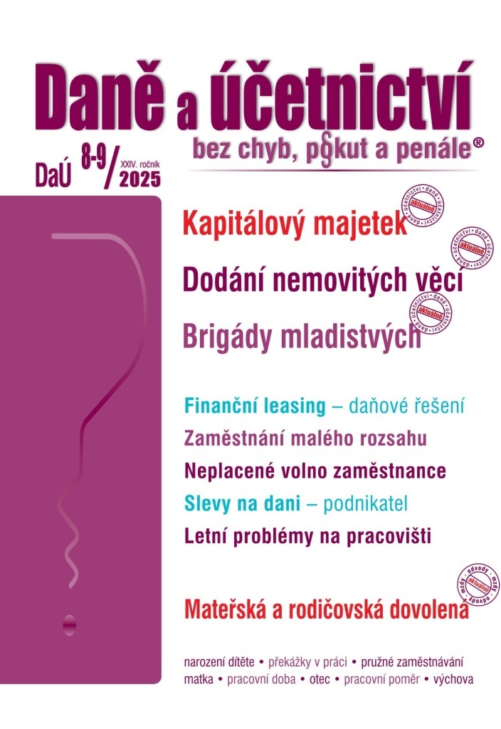 Daně a účetnictví bez chyb, pokut a penále 8-9/2025