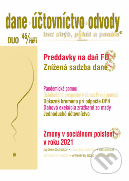 Dane a účtovníctvo 4-5 / 2021